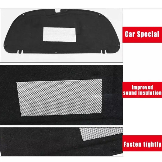 1PC Black Engine Hood Sound & Heat Insulation Cotton Pad – Fits Toyota Corolla (2007–2020 Sedan) – Front Bonnet Thermal Shield