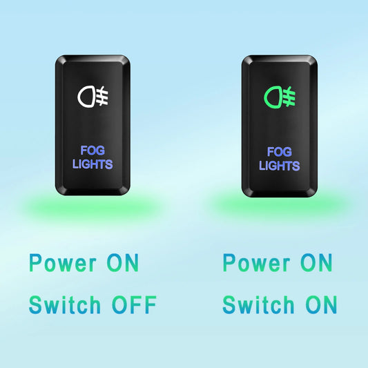 12V 3A On/Off SPST LED Rocker Push Switch for Toyota Land Cruiser Prado & Hilux – OEM-Style Replacement Accessory